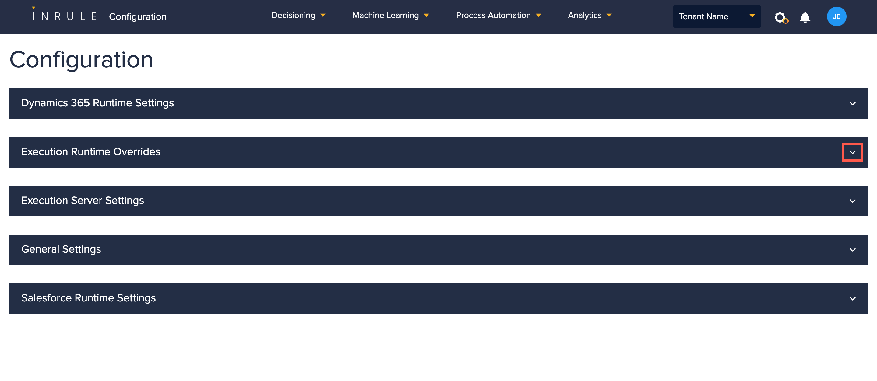 Click on the arrow in the Execute Runtime Overrides section. .png